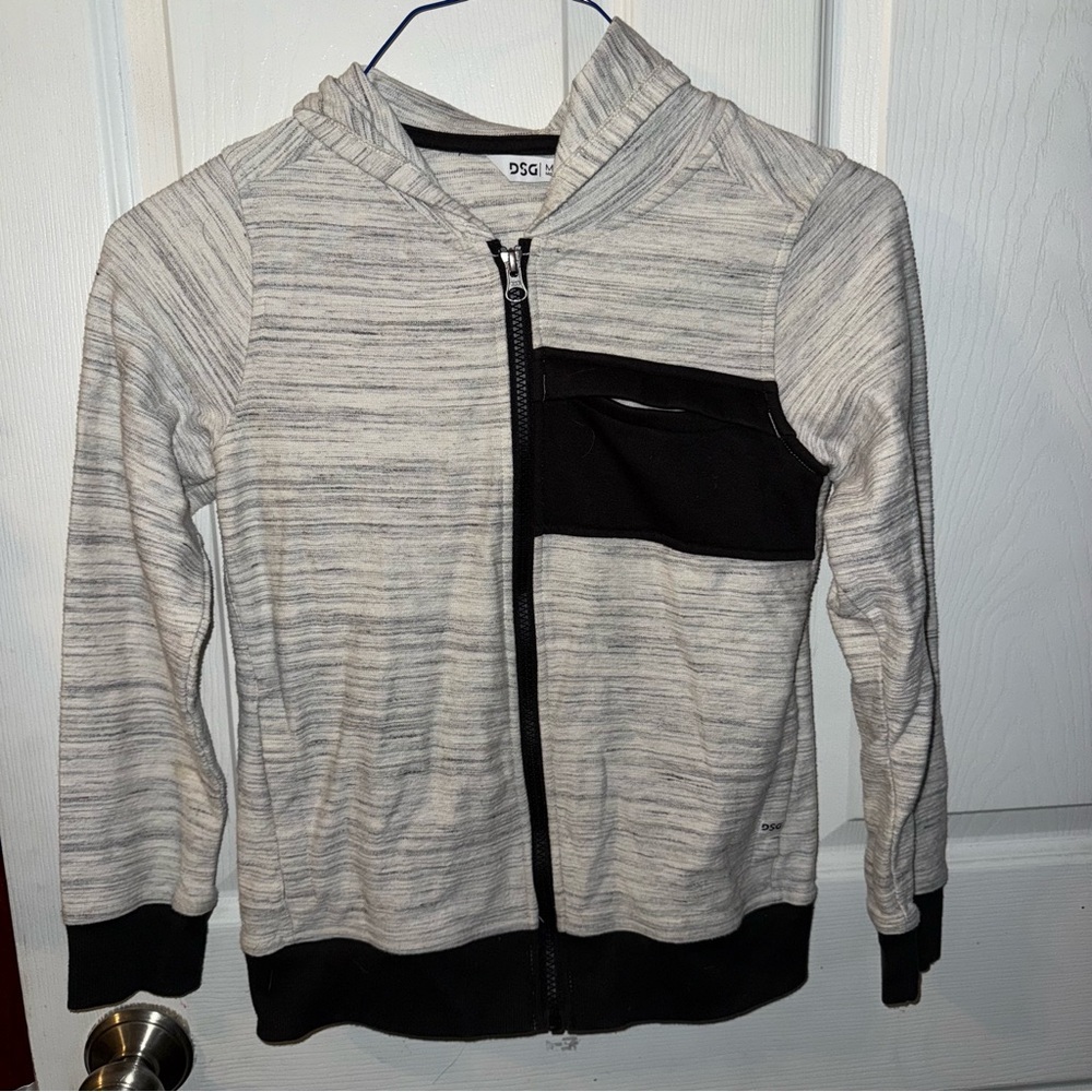 DSG Striped Gray and Black Hoodie